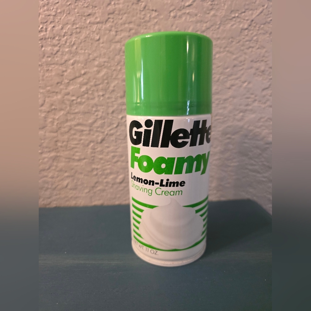 Gillette Foamy Lemon Lime Shaving Cream 11 oz Discontinued Vintage